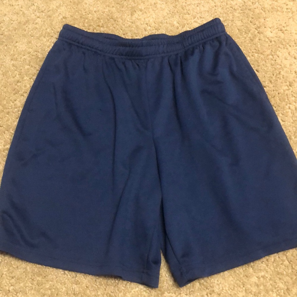 Navy blue gym shorts